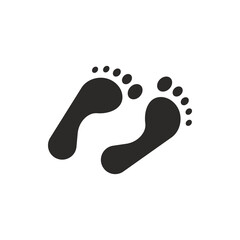 Footprint Sign. Steps Symbol Simple, Flat Vector, Icon You Can Use Your Website Design, Mobile App Or Industrial Design. Vector Illustration