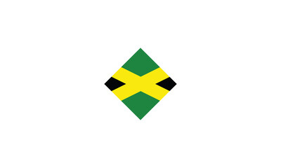 Jamaica flag diamond vector illustration