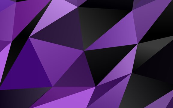 Light Purple vector shining triangular background.