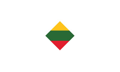 Lithuania flag diamond vector illustration