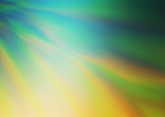 Obraz premium Light Green, Yellow vector blurred shine abstract template.