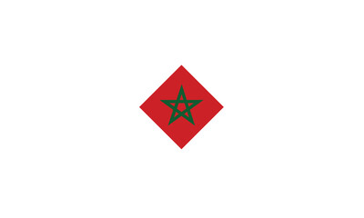 Morocco flag diamond vector illustration