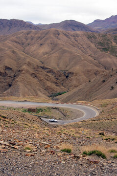 Views of the N9 through the High Atlas outside Marrakech, Morocco