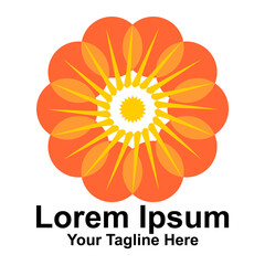 orange flower logo