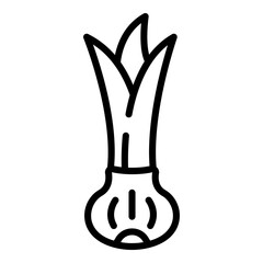 Asia chives icon. Outline asia chives vector icon for web design isolated on white background