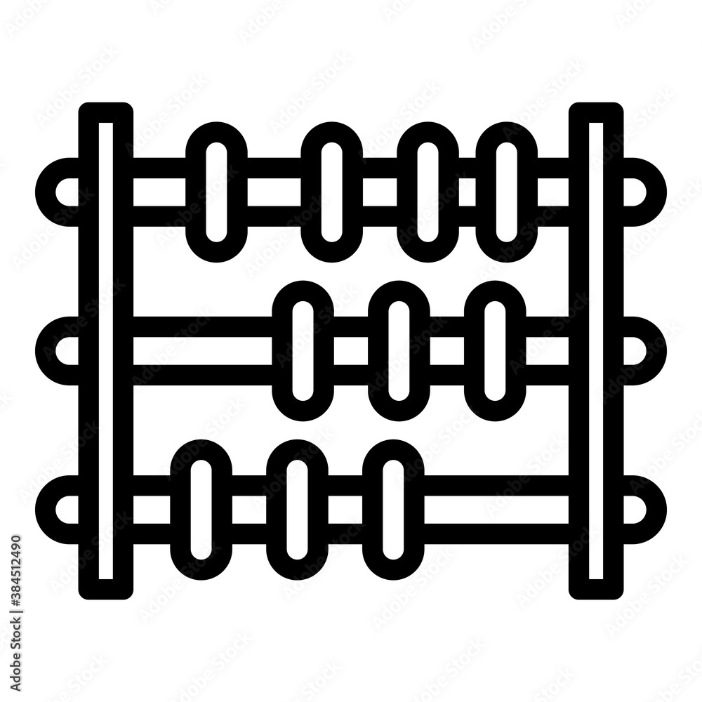 Poster abacus accounting icon. outline abacus accounting vector icon for web design isolated on white backg