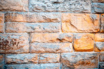 Paint peel. Old rough stone on cement pattern wall background. Vintage grunge plaster or concrete stucco surface. Natural abstract material decoration concept.