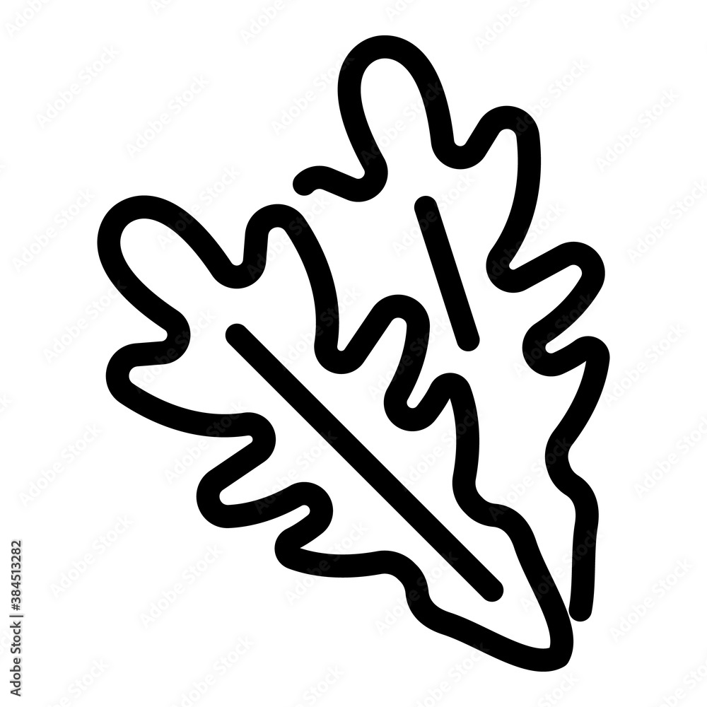 Poster botany arugula icon. outline botany arugula vector icon for web design isolated on white background