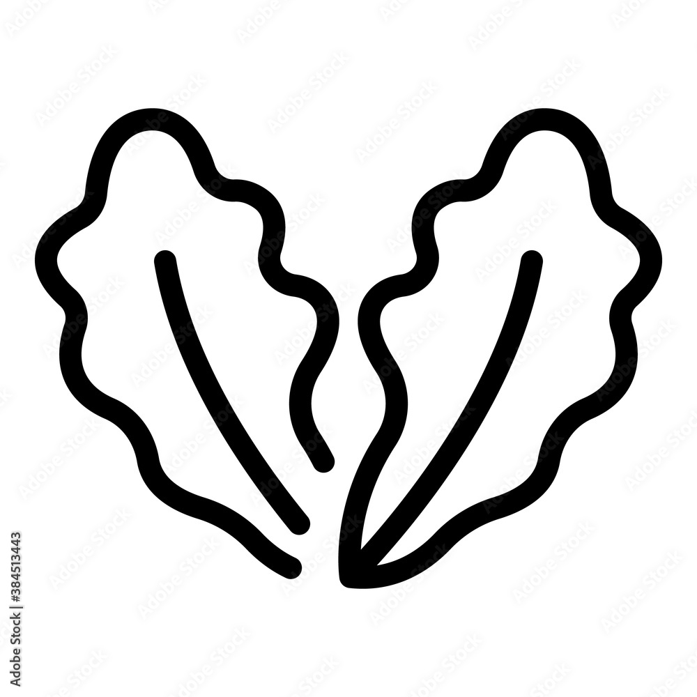 Poster Diet arugula icon. Outline diet arugula vector icon for web design isolated on white background