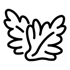 Obraz premium Cooking arugula icon. Outline cooking arugula vector icon for web design isolated on white background