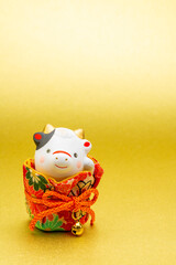 2021年干支の牛（丑、うし）年賀状素材