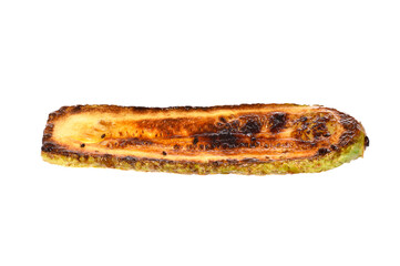 fried vegetable marrow isolated on white background