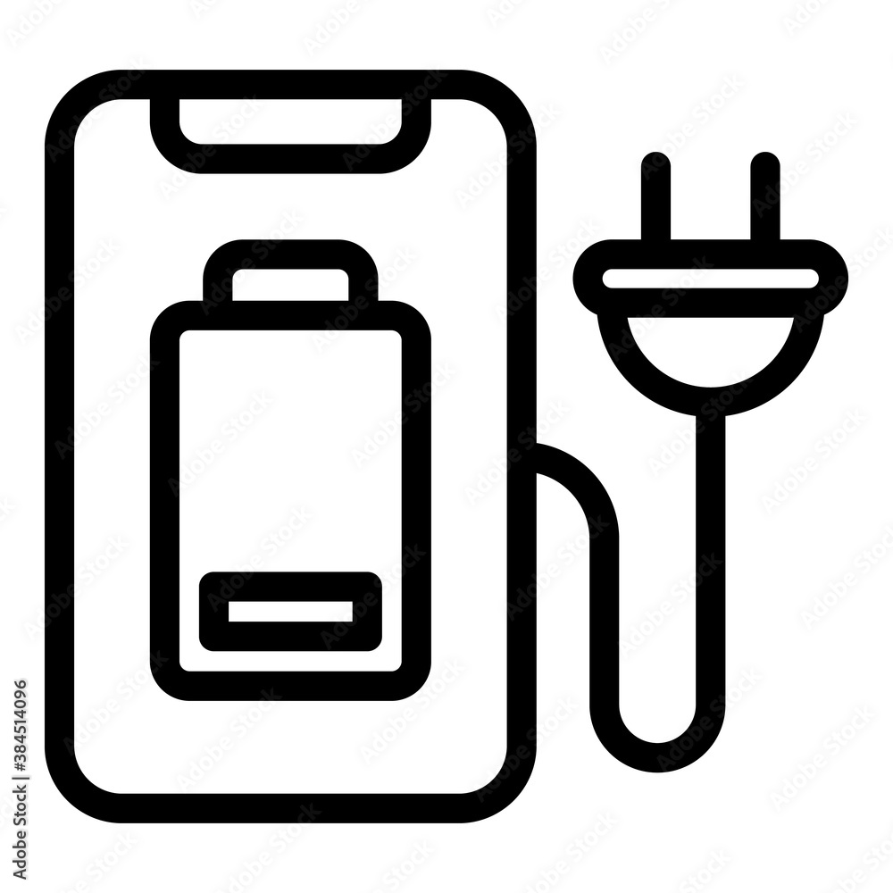 Poster charger device icon. outline charger device vector icon for web design isolated on white background