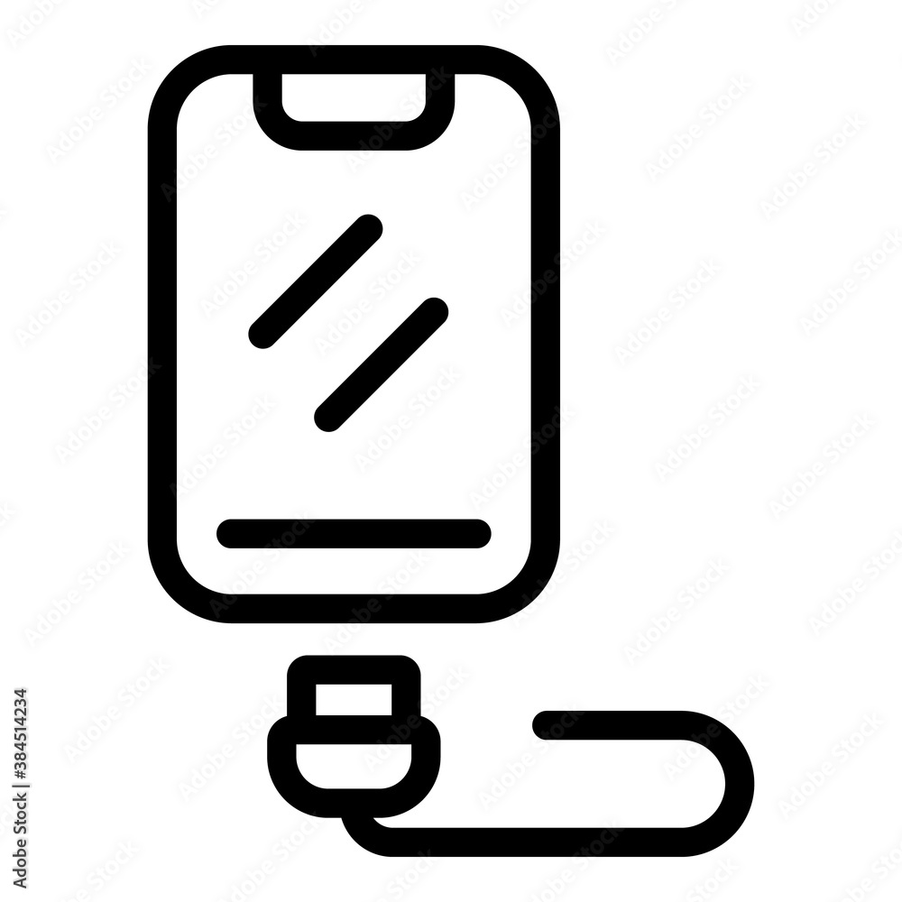 Wall mural Gadget charger icon. Outline gadget charger vector icon for web design isolated on white background - Wall murals