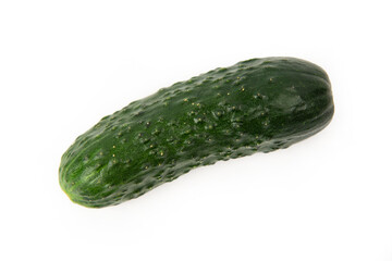 green cucumber isolated on white background