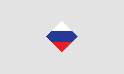 Russia flag diamond vector illustration
