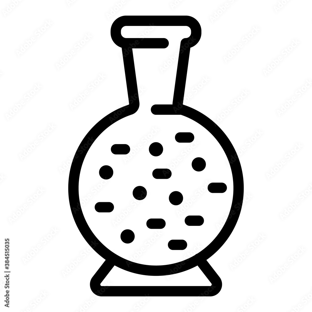 Poster flask microbiology icon. outline flask microbiology vector icon for web design isolated on white bac