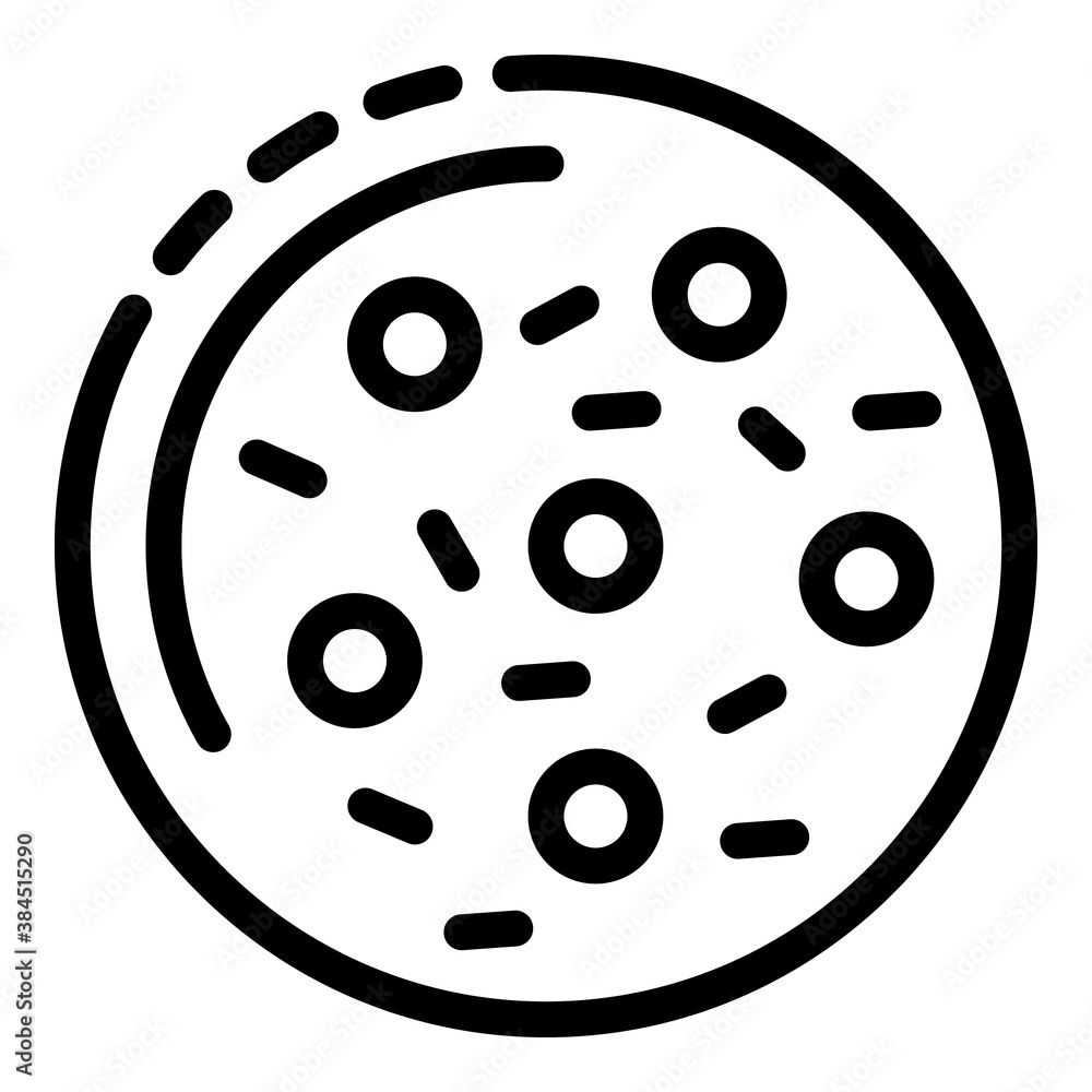 Poster microscope microorganism icon. outline microscope microorganism vector icon for web design isolated 