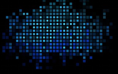 Dark BLUE vector template with crystals, rectangles.