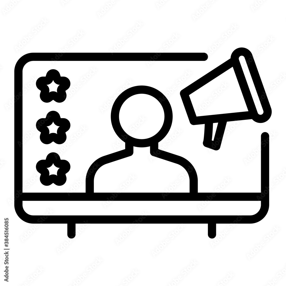 Poster internet product review icon. outline internet product review vector icon for web design isolated on
