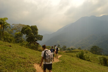 Hiking to Ciudad Perdida (The Lost City) in Colombias jungle and mountains of Sierre Nevada de...