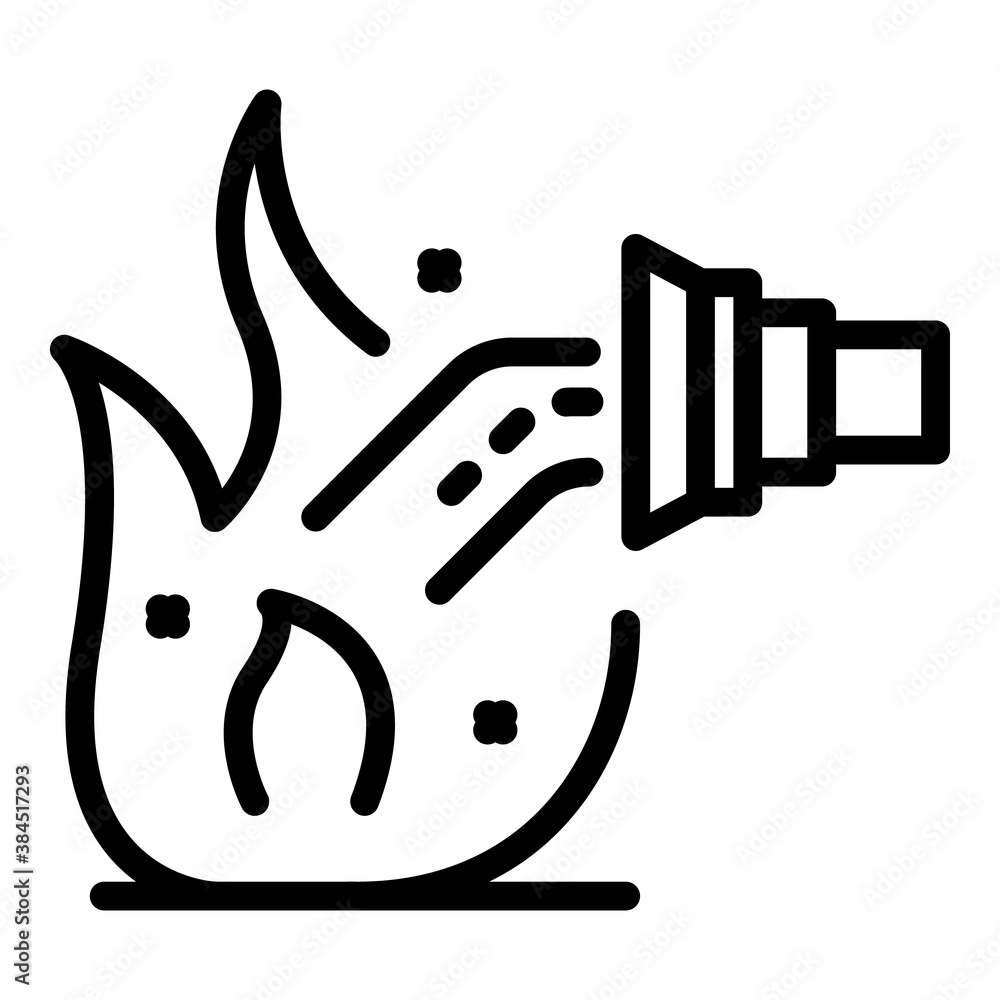 Poster fireman rescuer icon. outline fireman rescuer vector icon for web design isolated on white backgroun