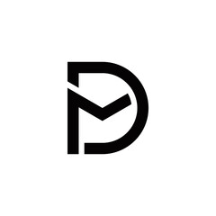 d m dm md initial logo design vector graphic idea creative