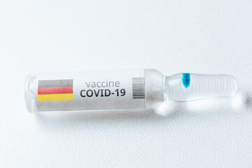 Federal Republic of Germany developments of a coronavirus covid-19 vaccine in a glass ampoule