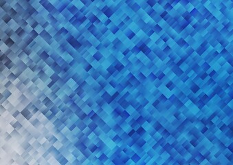 Light BLUE vector template with crystals, rectangles.