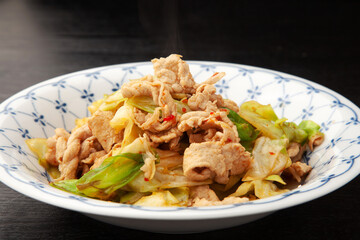 豚肉とキャベツの辛味噌炒め