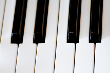 Naklejka premium piano keys in close up