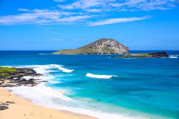 Oceanfront, Makapuu beach, Oahu, Hawaii
