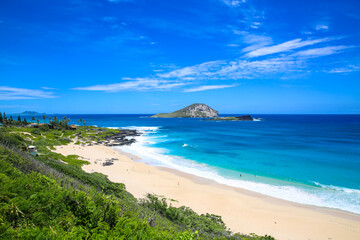 Oceanfront, Makapuu beach, Oahu, Hawaii
