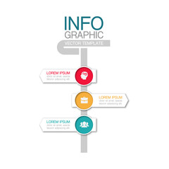 Fototapeta premium Vertical vector infographic template, 3 steps or options. Data presentation, business concept design for web, brochure, diagram.