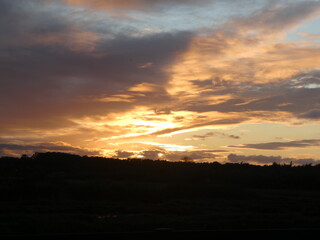 Coucher de soleil sur les marais