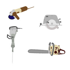 Electric Tools - set of isolated vector