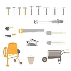 Obraz premium Building tools in vector