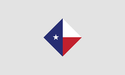 Texas flag diamond vector illustration