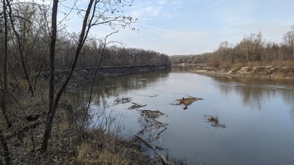 Winter, autumn, river,pond