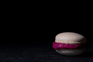 Dark photo of a home cookie - macaron