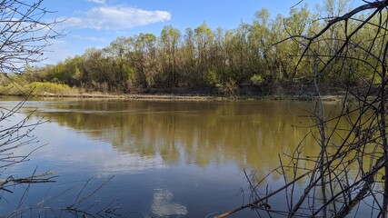 Winter, autumn, river,pond