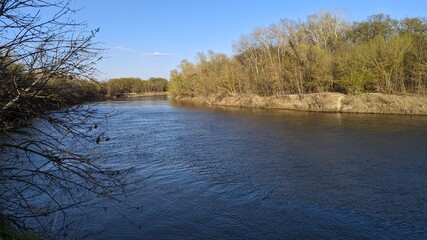 Winter, autumn, river,pond