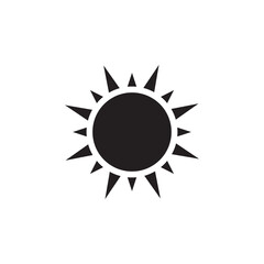 Sun flat icon design vector