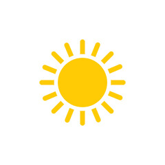 Sun flat icon design vector