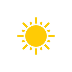Sun flat icon design vector