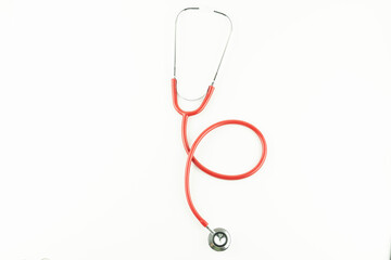 stethoscope on a white background, medical examination concept