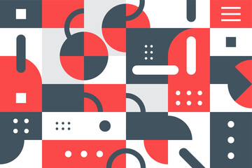 colorful abstract geometric mural illustration for decoration. © ajipro