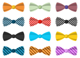 Stylish bow tie vector design illustration isolated on white background