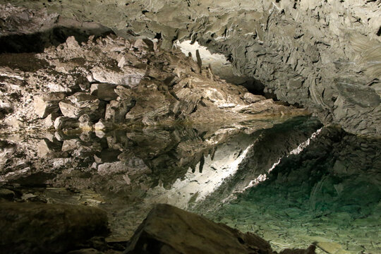 Die Barbarossah&ouml;hle in Rottleben, Kyffh&auml;userland, Th&uuml;ringen, Deutschland, Europa
The Barbarossa Cave in Rottleben, Kyffhaeuserland, Thuringia, Germany, Europe