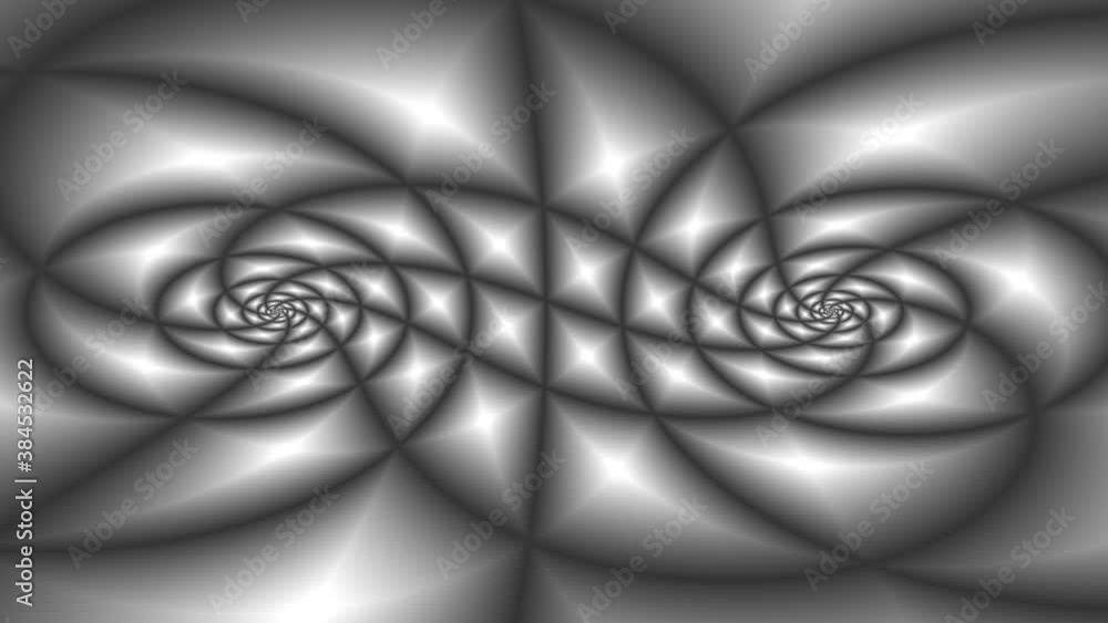 Poster Interlinked Rotating Fractal Twin Rings